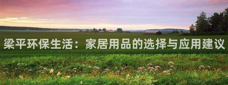 杏耀平台登录网站：梁平环保生活：家居用品的选择与应用建议