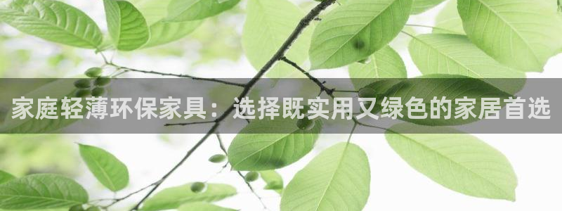 杏耀登入官网：家庭轻薄环保家具：选择既实用又绿色的家居首选